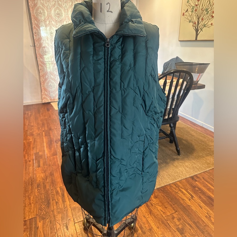 Green puffer vest